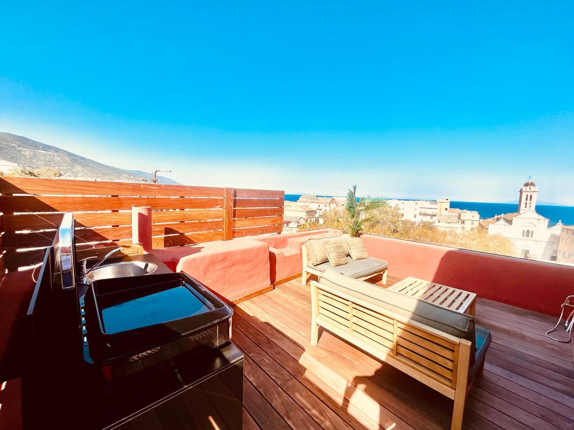 Pepites Bastiaises Piazza D'A Appartement Roof Top Vue Mer 바스티아 외부 사진